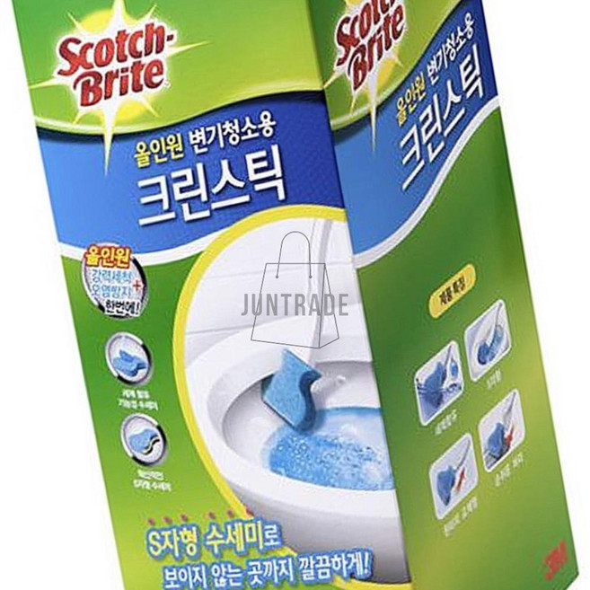 3M 올인원 변기청소용 크린스틱 핸들 캐디 리필11입