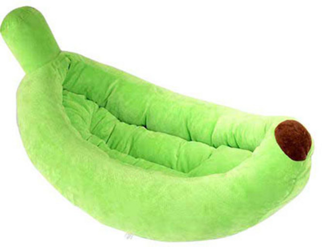 반려동물 바나나집 중소형 견묘집 반려동물집 가을겨울 보온 강아지집 바나나보트 반려동물집 탈부착 세탁 가능, 그린, 1개