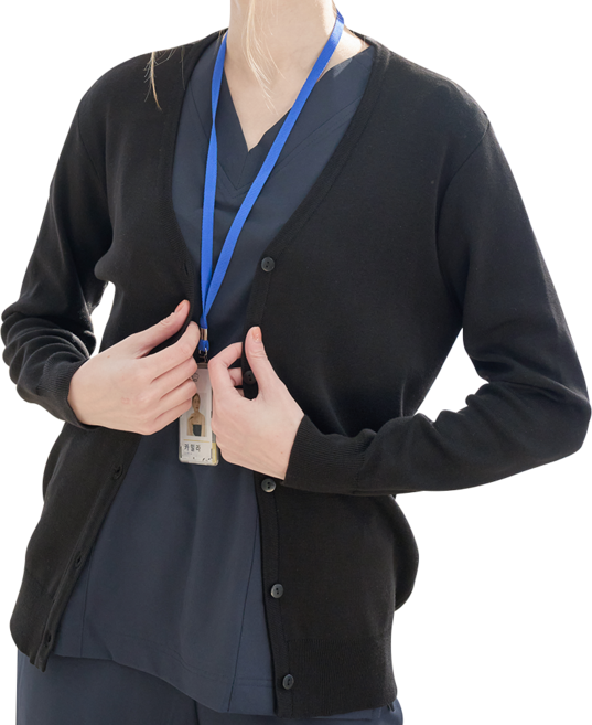 베이직 울 가디건 / 간호사 서빙복 실내 사무실가디건