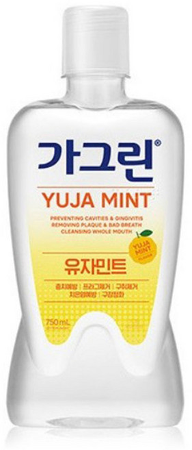 가그린 구강세정제 유자민트향, 750ml, 1개