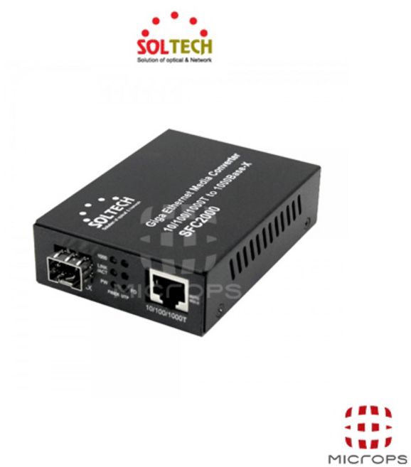 [솔텍] SOLTECH SFC2000-SFP/I 전원내장형 싱글/멀티 모드 기가비트 인터넷 광컨버터, 1개