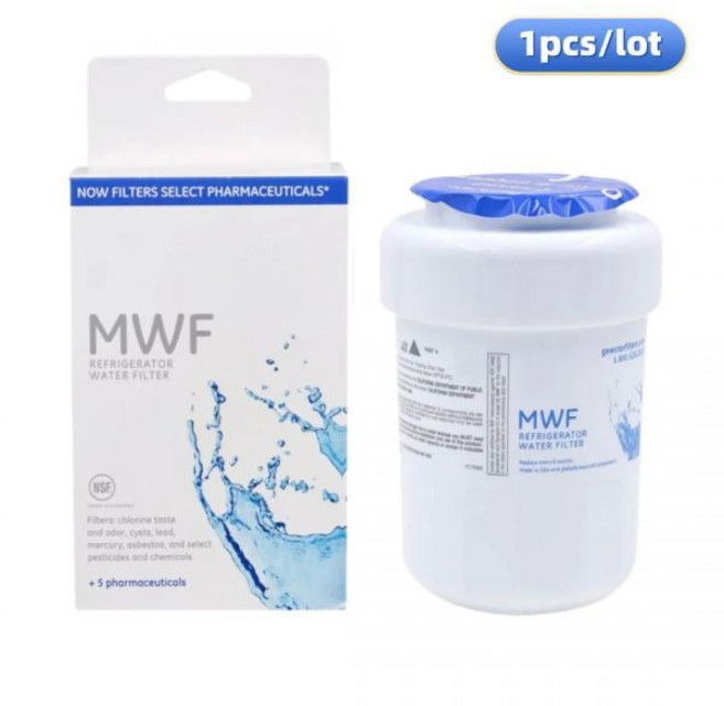 활성탄 GE MWF 냉장고 워터 필터 교체 MWFP MWFA GWF HDX FMG-1 WFC1201 GSE25GSHECSS PC75009, 01 1PCS, 1개