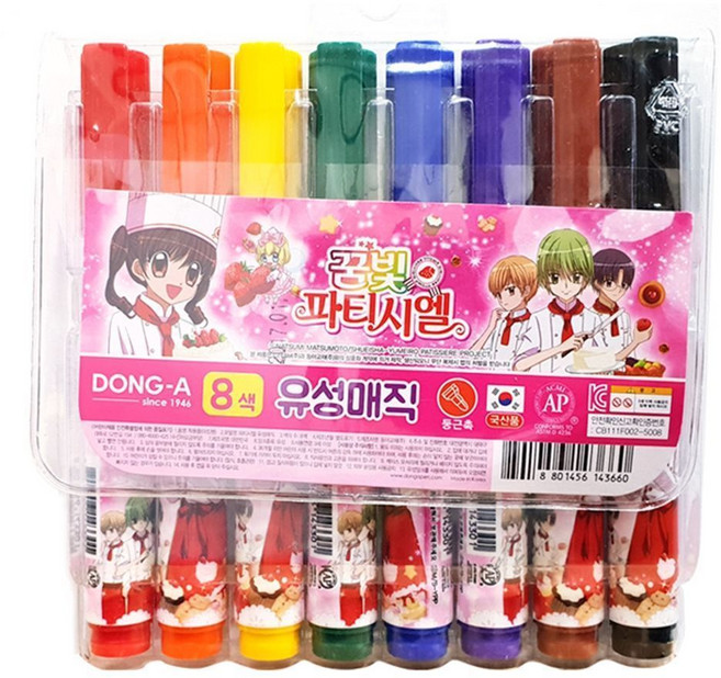 동아 유성매직 8색 꿈빛파티시엘 (여아용) ssu*3435RW