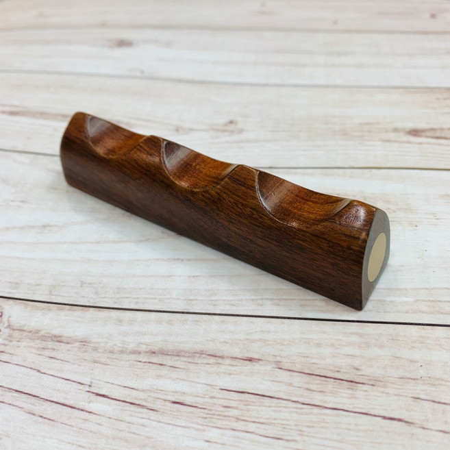 正大筆莊 三格文鎮 紙鎮 筆山 筆擱, 1個, 酸枝木