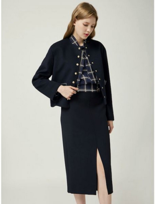 [모조에스핀] 캐시미어 라운드 자켓 BKJ244MSF016