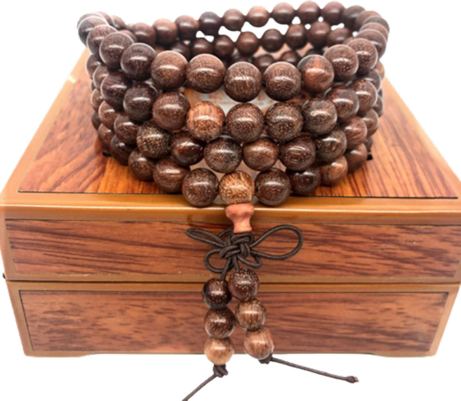 론조모니 재물운 소원성취 삼재 향나무 108염주, 흑장미목, 1개