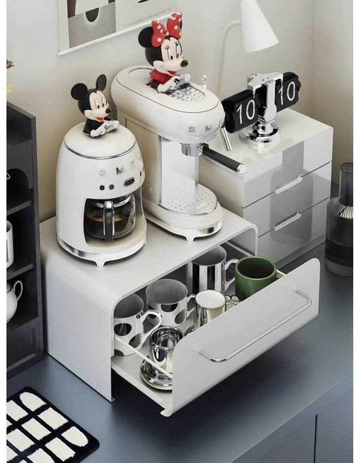 수납장 커피머신받침 철제 주방 전문용 슬림 선반, 기본 색상