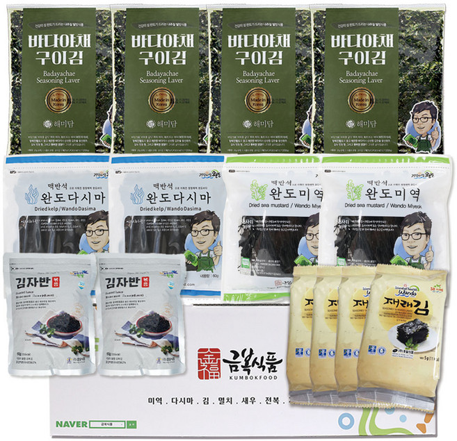 해미담 완도 진선미 설날 명절선물 [미세트] 해조류 혼합세트 1세트, 1개