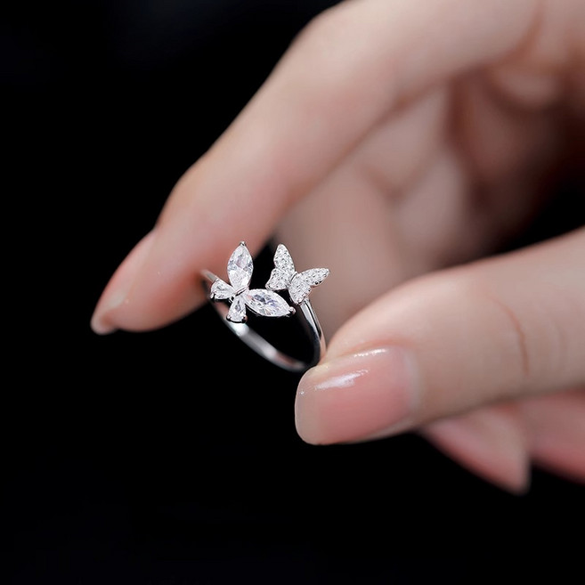 비비드칙 나비 지르콘 S999은 조절 가능 반지