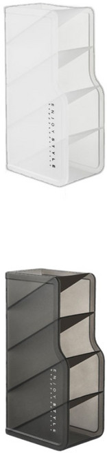 화장대 립스틱수납함 슬림 공간활용 메이크업수납, 화이트, 화이트