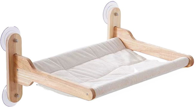 시그니프 고양이 흡착식 원목 캣타워 시리즈 장난감 창문 캣워커 창틀 부착형, 1개, 해먹