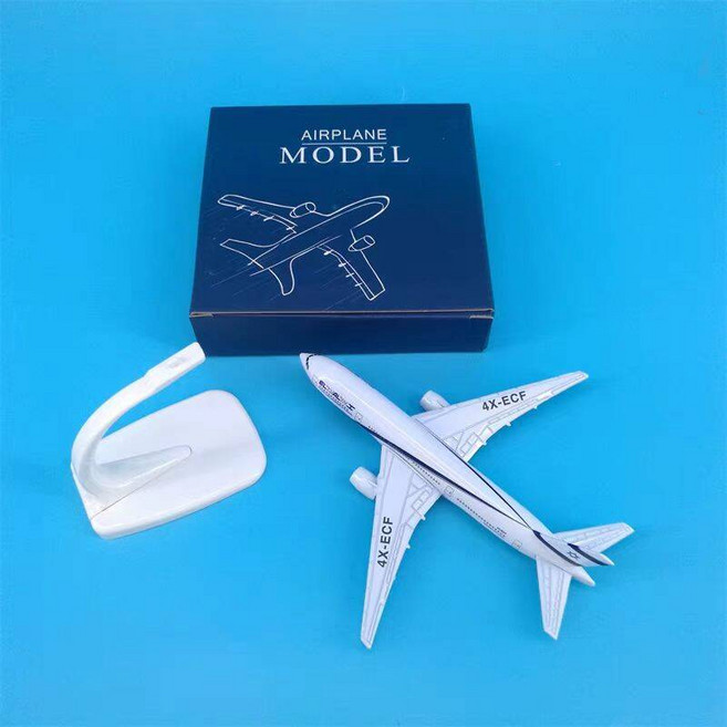 비행기 전투기 모형 새로운 1400 스케일 16CM 다이캐스트 금속 B777 El Al Air Airlines 항공기 이스라엘 모델 합금 스탠드 컬렉션 디스플레이 포함, 비행기 전투기 모형 새로운 1400 스케일 16CM 다