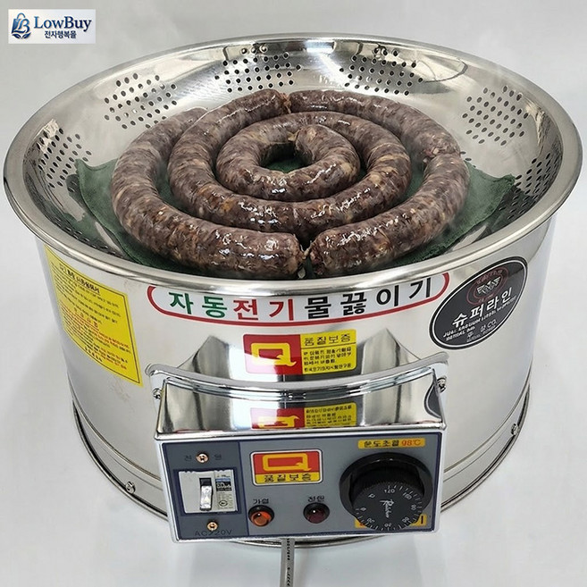 우성금속 업소용 전기 순대찜기 순대기계 순대조리기 3가지사이즈 찜기+채반, 중사이즈+채반