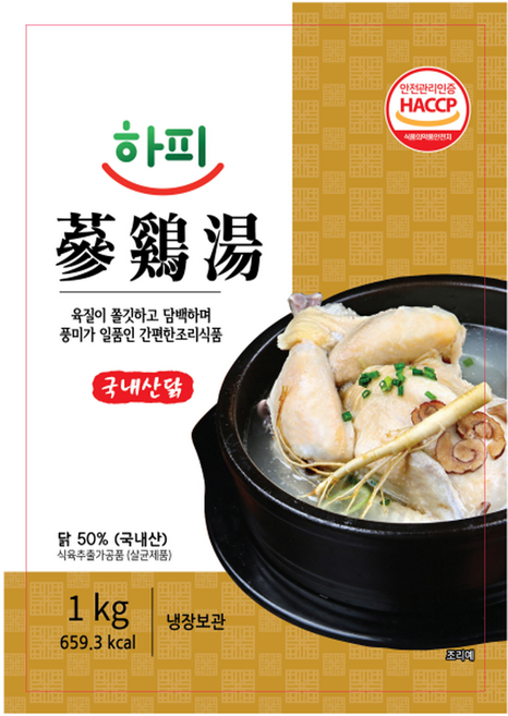 삼계탕1kg 우복당식품 삼계탕 가정간편식 보양식 업소용식자재, 1개, 1kg