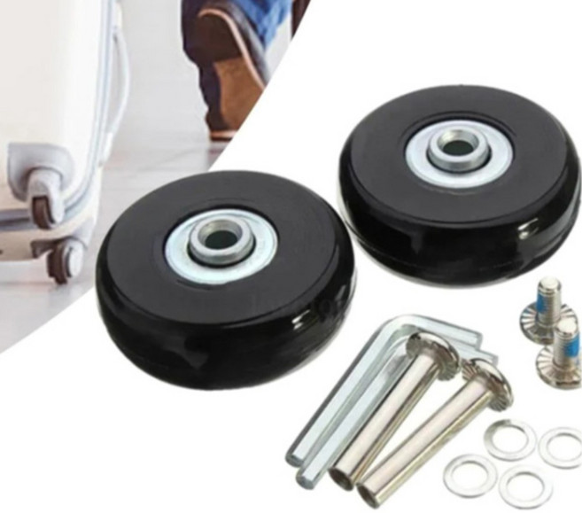 캐리어바퀴 블랙 교체용 저소음 45mm 우레탄바퀴