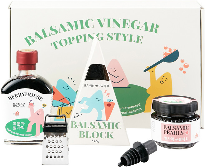 복분자 발사믹식초 발사믹펄 고체발사믹 블럭 발사믹 선물세트, 120g, 1개