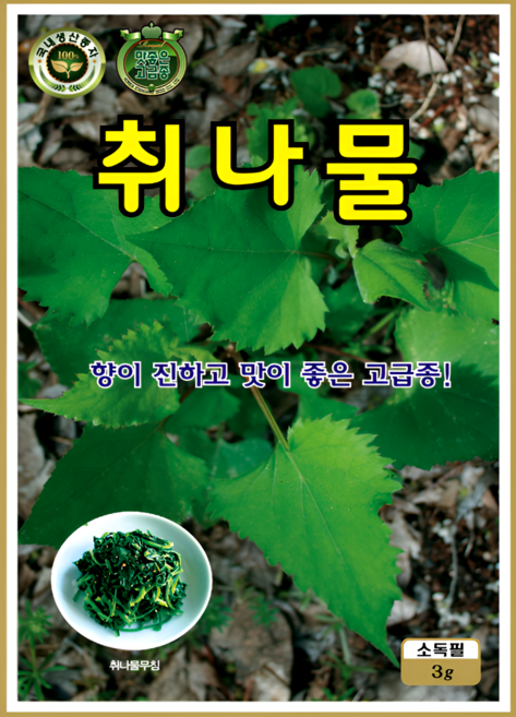 KS종묘 취나물 씨앗 3g 향이 진한 산나물 종자 ks, 1개