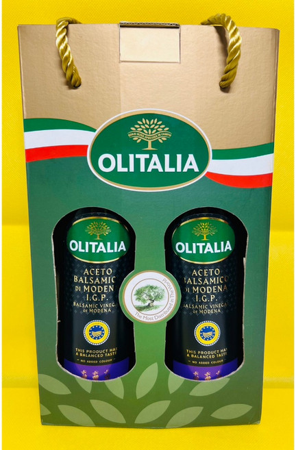 OLITALIA 奧利塔 義大利摩典那巴薩米克醋 IGP, 1個, （雙入）500ml禮盒【店取最多1瓶】,超商/店到店：限重5kg