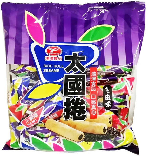 鴻津 太國捲 芝麻味, 350g, 1袋