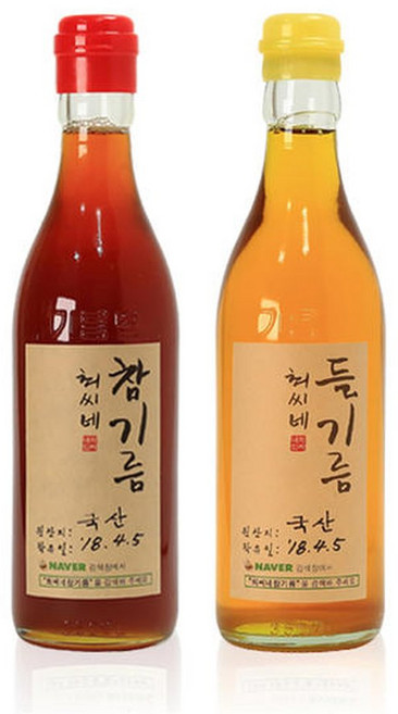 80년 전통 최씨네참기름-국산들기름(실속형/350ml), 1개, 350ml