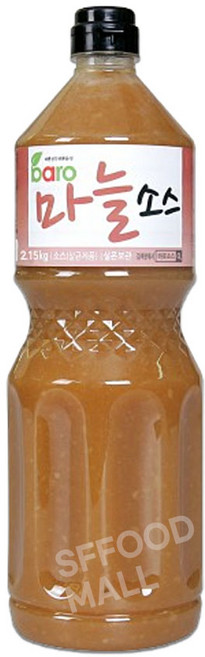 바로소스 마늘소스 2.15kg 갈릭 알싸한 치킨 족발 보쌈 대용량, 1개