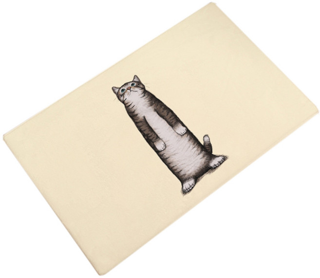 더자카 러블리 캣 일러스트 발매트 M, Y394LBBM111, 1개