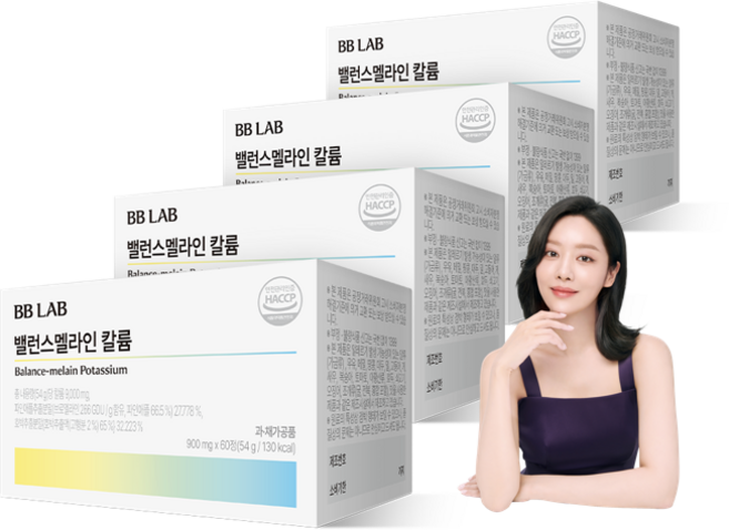 [무료배송/오늘출발] 뉴트리원 비비랩 밸런스멜라인 칼륨 붓기빼는 파인애플 호박추출물 체내수분유지, 4개, 60정
