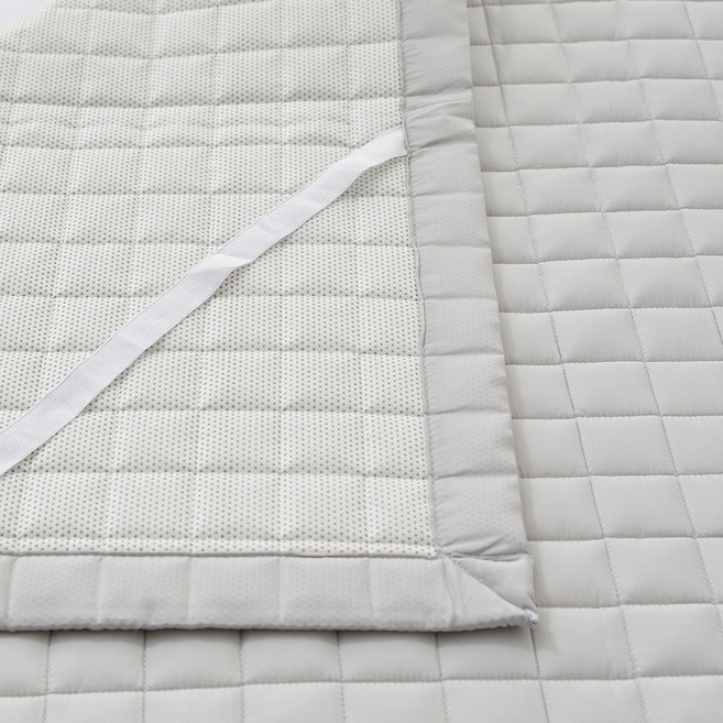 케어 밴드형 국산 누빔 침대패드 부드러운 모달 슈퍼싱글 퀸 SS Q 침대매트, 케어_모달_누빔패드, 퀸(Q)_챠콜