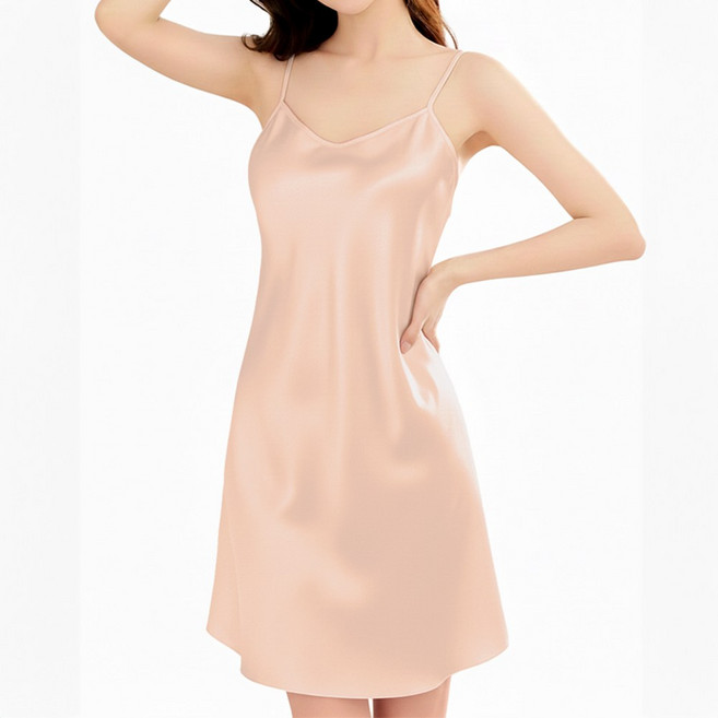 라뷰드 여성 끈조절 실키 슬립 빅사이즈 여자 섹시 란제리 원피스 잠옷 속옷 a라인 속치마 소프트 롱슬립 민소매 롱속치마 드레스 고급 원단 슬림 슬리브 홈웨어