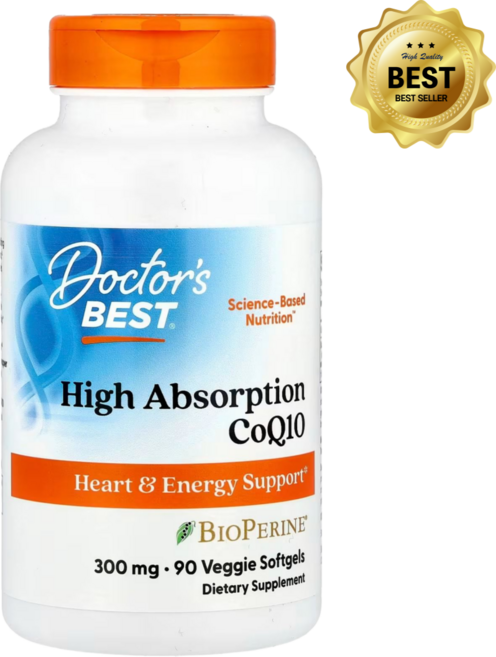 Doctor's Best High Absorption CoQ10 코엔자임 300mg 90정, 1개