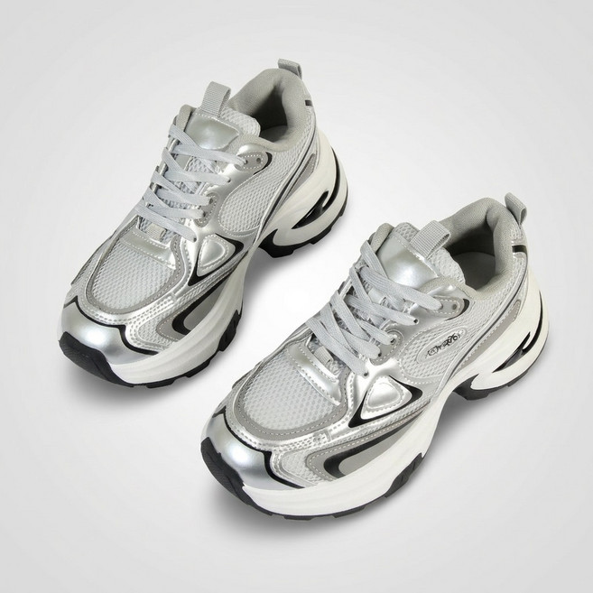 [트리샤]클래식 매쉬 6Cm 통굽 패션 운동화 어글리 스니커즈 BK_D10