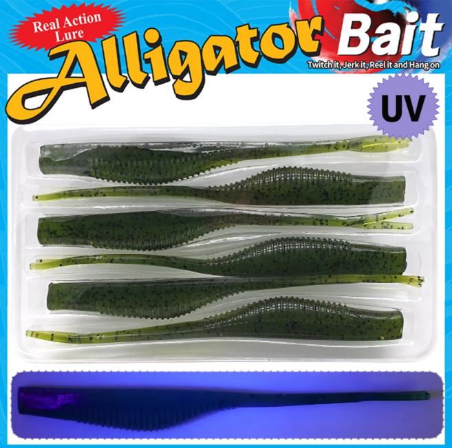 광어다운샷 UV웨이브 5인치웜 WAVE트리거 광어우럭, UV01워터메론블랙펄, 1개