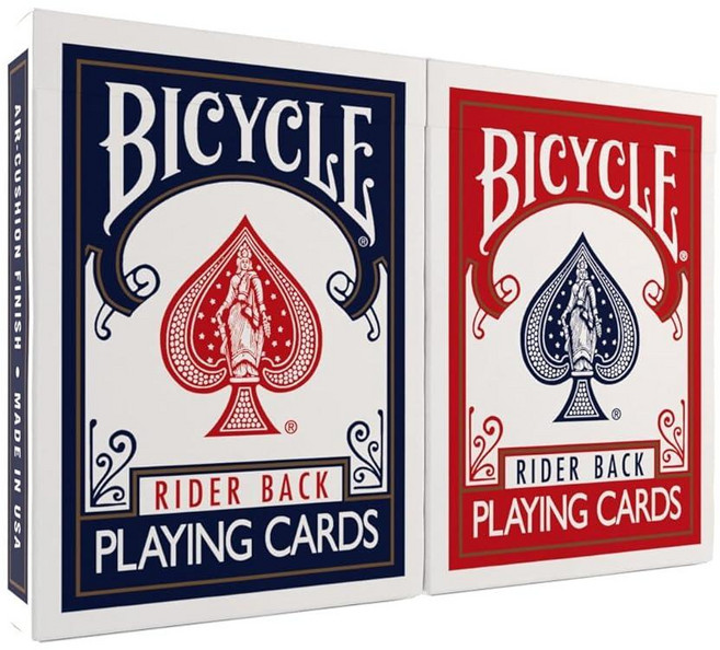 Bicycle 라이더 백 플레잉 카드 표준 인덱스 포커 프리 레드 블루 총 2개