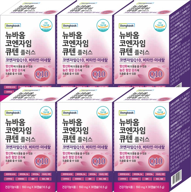 동국 코엔자임 큐텐 플러스, 30정, 6개