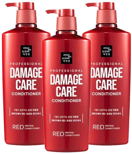 미쟝센 데미지 케어 로즈프로틴 린스, 680ml, 3개