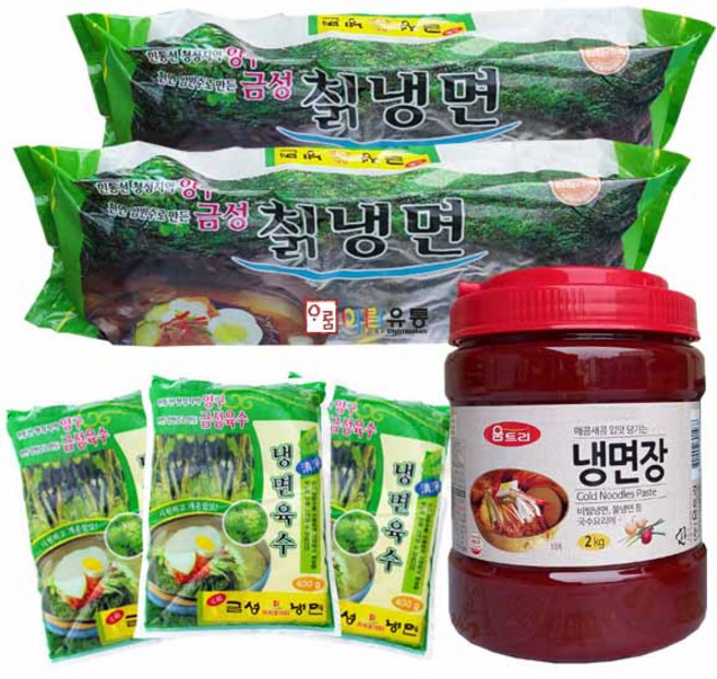 냉면20인분세트/금성식품/칡냉면(냉동)2kg 2개/냉면육수400g 10개/움트리냉면장2kg1개 /무료배송, 1개, 1개, 2kg