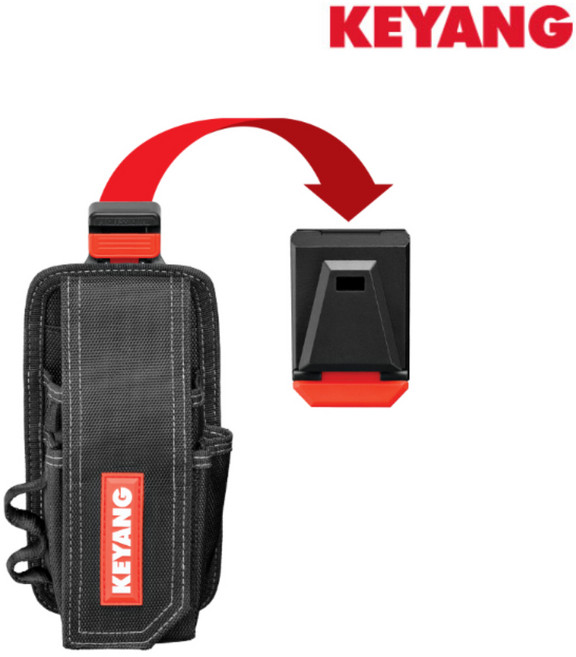 계양 테스터기 파우치 전기작업 공구집 원터치 클립형 3개 포켓 툴벨트 KCP-08, 1개