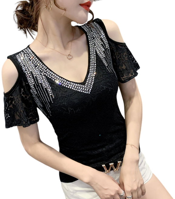 라인댄스복 스포츠댄스복 여성 상의 연습복 반팔 티셔츠 뉴타임즈 Women's T-shirt