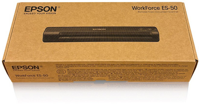 엡손 정품 ES-50 휴대용스캐너 A4 신분증 카드 명함등지원/USB케이블전원