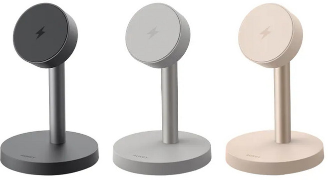 AUKEY MagFusion 1X Qi2.2 iPhone 25W 磁吸無線充電器 MC111, 1個, 沙漠金