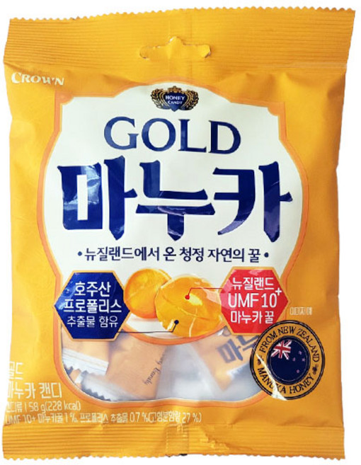 크라운 골드 마누카, 58g, 1개