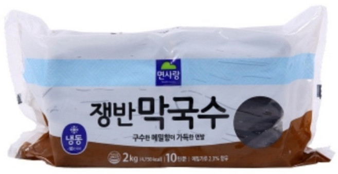 면사랑 쟁반 막국수 2k x6업소용 식자재 식당용 단체 급식용 식재료 대용량, 6개, 2kg
