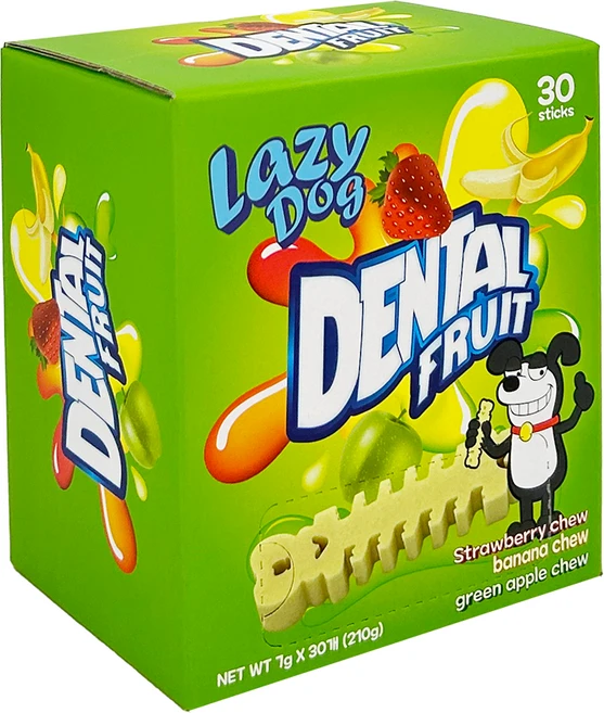 저알러지 치석제거 과일껌 레이지독 덴탈프루츠 [30개], 1개 - 쿠팡