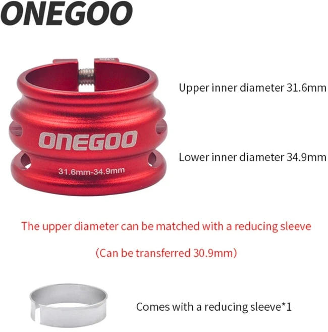 사이퍼스 자전거 시트포스트 클램프 41 34.9 mm 알루미늄 합금 파이프 로드 MTB 튜브, 02 34.9