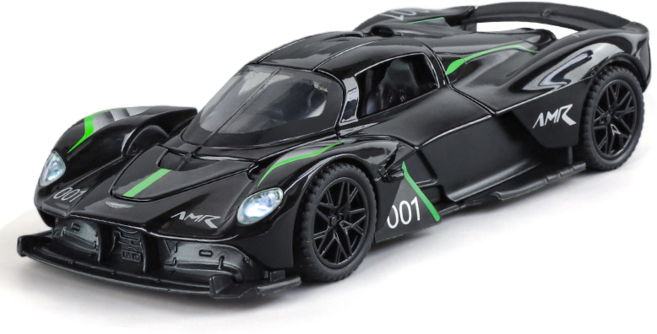 애스턴 마틴-발키리차량 모형 모방 합금 슈퍼카 자동차완구, 블랙, 1개