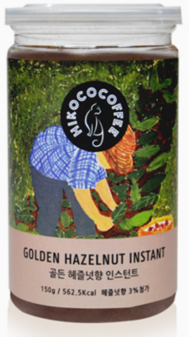 고로 히코코 골든헤즐넛향 인스턴트 커피 고운입자, 2개, 150g, 1개입
