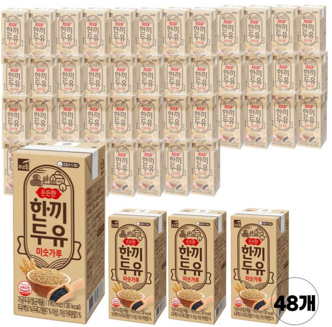 푸르밀 한끼두유 미숫가루, 190ml, 48개
