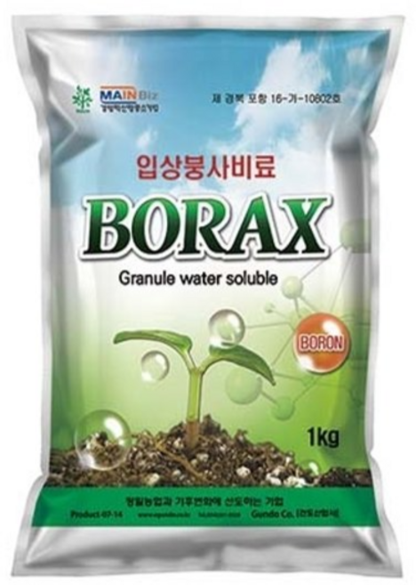건도 입상붕사 1kg 붕사비료 붕소결핍예방 낙과예방 토양시비용, 1개