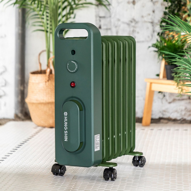 흥신라디에이터 절전형 오르씨 가정용 7핀 900W 라디에이터, ORRCY-09S(그린)