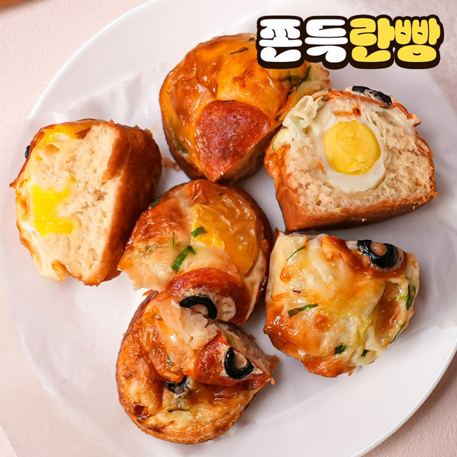 쫀득란빵 페퍼로니피자 계란빵, 3개, 80g